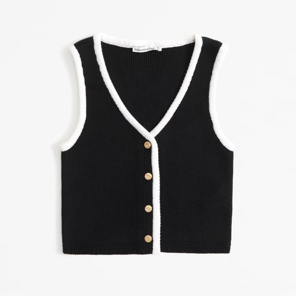 Abercrombie & Fitch Mara Button-up Sweater Vest